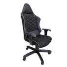 Cadeira Escritório Gamer material sintético com Relax Preto/Cinza