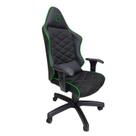 Cadeira Escritório Gamer material sintético com Relax Preto/Verde