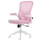 Cadeira Escritório Giratória Diretor ANM207D Anima Tela em Poliéster Rosa Base Rodízio Nylon Branco