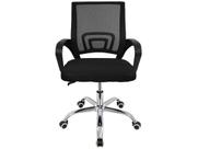 Cadeira Escritório Giratória Ergonômica Arco Mesh Preto Ajuste Altura 120kg
