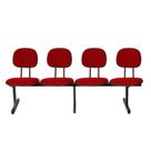 Cadeira Escritório Longarina 4 Lugares Estofada Ecoflex Cadeira Escritório Longarina 4 Lugares Estofada Ecoflex
