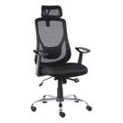 Cadeira Escritorio MGM Flex Alpha Diretor Preta Giratoria Reclinavel Com Relax e Rodizios PU