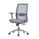 Cadeira Escritório NR-17 Diretor BLM144 Vitalis Blume Tela Mesh Cinza Base Rodizio PU