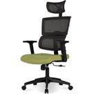 Cadeira Escritório NR-17 Presidente ANM701 Anima Genebra Encosto Preto Assento Verde Base Rodízio