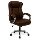 Cadeira Escritório Presidente BOSS com Base Cromada - material sintético Marrom Café - 31402