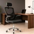 Cadeira Escritório Presidente Ergonomica Giratória Rodinhas Tela Mesh Ajuste Altura