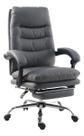 Cadeira Escritorio Rocky Apoio Pes Cinza 67x63x117 Cm
