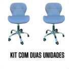 Cadeira Escritório Secretária Ergonômica Kit 2 Unidades Conforto, Estilo e Mobilidade com Rodízios