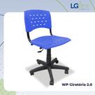 Cadeira Escritório WP Giratória Plástica Lg Flex Com Braço Azul