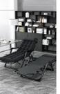 Cadeira Espreguiçadeira Dobravel Almofada Futon Preta 150kg