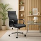 Cadeira Esteirinha Presidente Charles Eames Escritório Couro