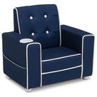 Cadeira estofada Delta Children Chelsea com porta-copos Navy