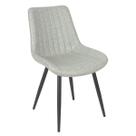 Cadeira estofada design industrial Chicago Cinza claro Cadeira estofada design industrial Chicago Cinza claro