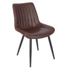 Cadeira estofada design industrial Chicago Marrom café Cadeira estofada design industrial Chicago Marrom café