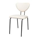 Cadeira Estofada para Sala de Jantar Moderna Base em Metal Design Escandinavo Vitta