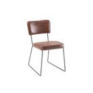 Cadeira Estofada Roma material sintético Caramelo 78x42x57 cm Daf Cadeira Estofada Roma material sintético Caramelo 78x42x57 cm Daf