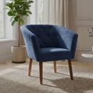 Cadeira Estofada Tecido Veludo Aconchegante para Sala de Espera Comercial Pés de Madeira Elegante Resistente
