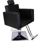 Cadeira Evidence Fixa Base Quadrada para Salão Preto 3D