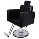 Cadeira Evidence Fixa Base Redonda para Salão estofado Preto Croco Cadeira Evidence Fixa Base Redonda para Salão estofado Preto Croco