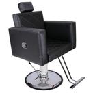 Cadeira Evidence Reclinavel Base Redonda para Salão Preto 3D