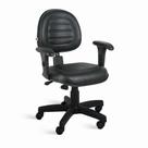 Cadeira Executiva Back System Braços Revestimento Sintético Preto Ônix