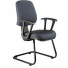 Cadeira Executiva Base Fixa em S Linha New Confort Preto Cadeira Executiva Base Fixa em S Linha New Confort Preto