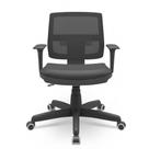 Cadeira Executiva Brizza Preto Backplax Couro Plaxmetal