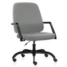 Cadeira Executiva Diretor Base Giratória Hub F02 Sintético Cinza - Lyam Decor