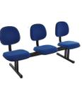 Cadeira Executiva em longarina com 3 lugares Linha Robust