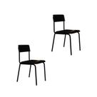 Cadeira Fit Fixa C/4 Pes 475 X 505 X 810 Mm C/2 Un. material sintético Preto material sintético Preto