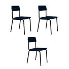 Cadeira Fit Fixa C/4 Pes 475 X 505 X 810 Mm C/3 Un. Corriente Azul Corriente Azul