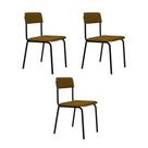 Cadeira Fit Fixa C/4 Pes 475 X 505 X 810 Mm C/3 Un. Mostarda Mostarda