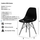 Cadeira Fixa Concha Eifel Preto
