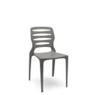 Cadeira Fixa Ville Plaxmetal Polipropileno Basalto Cinza