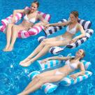 Cadeira flutuante de piscina inflável Lounge 3 unidades para adultos e crianças Cadeira flutuante de piscina inflável Lounge 3 unidades para adultos e crianças