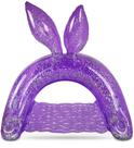 Cadeira flutuante de piscina inflável POZA Purple Bunny com porta-copos