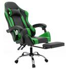 Cadeira Gamer Apoio De Pé Giratória Rodinhas Cg2.09 Verde