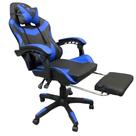 Cadeira Gamer Eagle Force Azul Reclinável 135 até 120kg PU Ergonômica Premium
