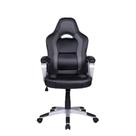 Cadeira Gamer em Couro PU Pelegrin PEL-3007 Preta e Cinza