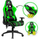 Cadeira Gamer Escritório Black Hawk Com Regulagem para Altura e Braço Alto Conforto com Almofadas Ergonômicas para Pescoço e Lombar Cor Verde e Preto Até 120Kg