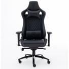 Cadeira Gamer Escritório Presidente com Almofadas Lombar e Pescoço Ergonômica Acento Largo suporta até 180kg Cadeira Gamer Escritório Presidente com Almofadas Lombar e Pescoço Ergonômica Acento Largo suporta até 180kg