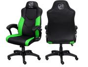 Cadeira Gamer Escritório Preto Verde Giratória 360 V6 Turbo confortável