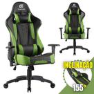 Cadeira Gamer Giratória Com Almofadas Ergonômicas para Lombar e Pescoço e Altura Ajustável de material sintético Boa Para Jogar por Horas Cor Preto e Vermelho Cadeira Gamer Giratória Com Almofadas Ergonômicas para Lombar e Pescoço e Altura Ajustável de material sintético Boa Para Jogar por Horas Cor Preto e Vermelho