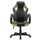 Cadeira Gamer Giratória Confortável Preto e Verde