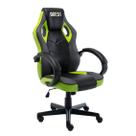 Cadeira Gamer Giratória Regulável Quest Fratini Preto/Verde