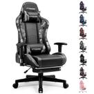 Cadeira Gamer GTRACING com Apoio para Pés, Caixas de Som, Bluetooth, Música, Ergonômica, Resistente para Computador e Escritório