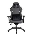 Cadeira Gamer Husky Saucer, Até 150Kg, Braço 4D, Almofadas de Apoio, Massageador de Lombar, Reclinável 135º, PU, Preta - HCG800PT