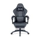 Cadeira Gamer Husky Tempest 700, Até 145kg, Almofadas, Reclinável 150º, PU, Descanso para Pés, Preta - HCG700PT