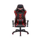 Cadeira Gamer Pelegrin em Couro PU Reclinável PEL-3003 Preta e Vermelha