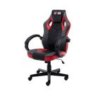 Cadeira Gamer Reclinável Giratória QUEST Fratini Poliuretano (PU) Preto e Vermelho Base Rodízio